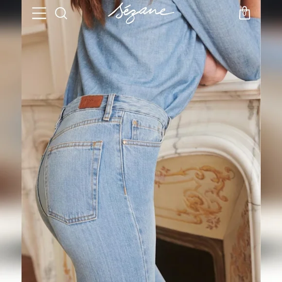 Sezane 1967 - The Brut Sexy Light Blue - Size 28 - Picture 3 of 4